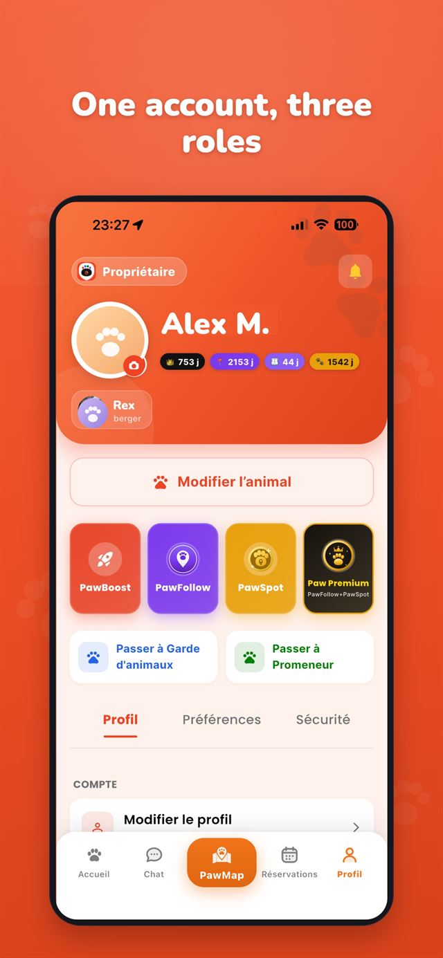 HoPetSit β Profil